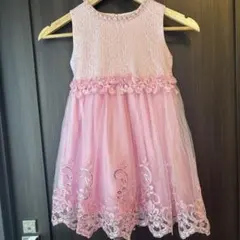 ピンクのレースドレス 120cm