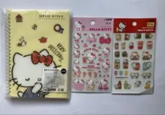【週末価格】キティ　ノート　シール　ステッカー2種　セット　韓国　ダイソー