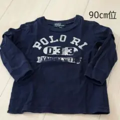 RALPH LAUREN90キッズロンTコットンネイビー紺色ポロラルフローレン