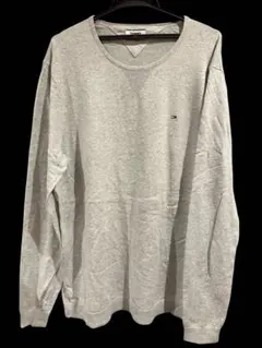 古着トミージーンズ薄手ニットセーターインナーライトグレー