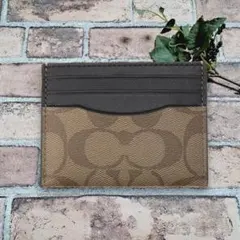 【正規品】 COACH カードケース 58110 qbtn2 タン/ブラック