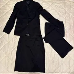 ブラック　スラックス　スカートスーツ セット　Mサイズ