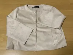 ザラ フェイクスエード ノーカラー ジャケット Lサイズ　匿名配送