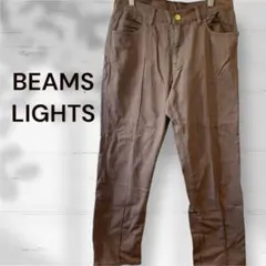 ビームスライツ ブラウン スリム フィットパンツ デニム メンズ