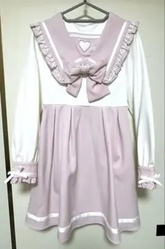 DearMyLoveハートくり抜きラブレターワンピース ピンク 膝上 Mサイズ