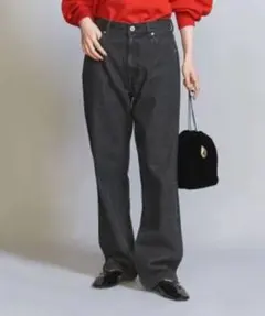 BEAUTY&YOUTH　5ポケット ストレートデニムパンツ ウォッシャブル