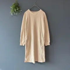 ❤️ユニクロ［140］大人気◎完売品◎ナチュラル可愛い◎ひざ丈ワッフルワンピース