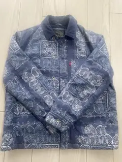 リーバイスペイズリー柄　美品　メンズジャケット ネイビー