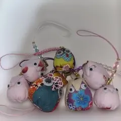 手作りフクロウストラップ付き　7個