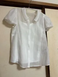 セルフォード　襟付きキャップスリーブ　ブラウス