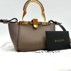 【極美品】ザンケッティ アムレット 2way ミニ ショルダーバッグ トープのサムネイル