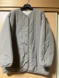 GLOBAL WORK リバーシブルボアキルトブルゾン ベージュL