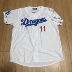 中日ドラゴンズ ユニフォーム 背番号11 野球　応援　小笠原　ホーム　巨人