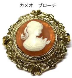 【激レア】カメオ ブローチ  トップ レトロ 骨董 シェル 彫刻 アクセサリー.