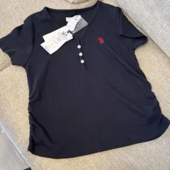 U.S. POLO ASSN. 半袖 ヘンリーネック Tシャツ ネイビー Mのサムネイル