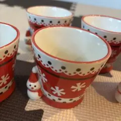 クリスマス　雪だるまデザートカップ5個セット