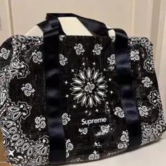 Supreme （シュプリーム）ペイズリー柄ダッフルバッグ　ブラックのサムネイル