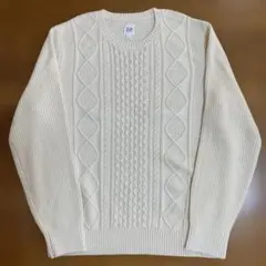 GAP ケーブルニットセーター アイボリー Lサイズ