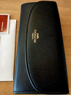【未使用保管品】COACH ブラックレザー 長財布