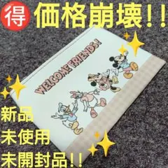 ✳️【価格崩壊】ディズニー『ミッキー＆フレンズ フェイクレザーフラットポーチ』Aのサムネイル