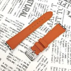 AppleWatch 38/40/41 レザーバンド [3] オレンジ