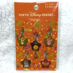 東京ディズニーリゾート＊ハロウィン＊プーさん＊ファスナーアクセサリー＊6個セット