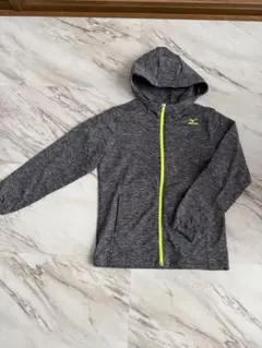 美品　Mizuno フード付き長袖ジャケット グレー