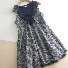 ●アクシーズファム●　チュニックワンピース　M　♪　ダークネイビー系　匿名配送