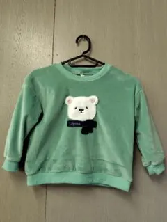 TOPVALU クマ刺繍トレーナー 　起毛　100cm