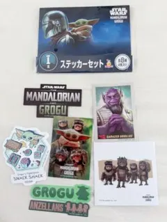 スター・ウォーズ マンダロリアン くじ ステッカーセット グローグーのサムネイル