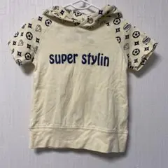 super stylin 半袖フードパーカー　90センチ