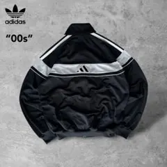 レア00sアディダス古着ジャージトラックジャケットモノトーン好デザイン好配色