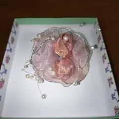 花モチーフ コサージュ ブローチ ピンク 入学式 入園式 卒業式 卒園式 結婚式