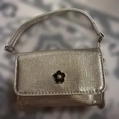 MARY QUANT ミニバッグ シルバー
