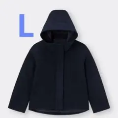GU コージーメルトンショートフーディコート L