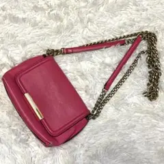 【超希少品✨】エミリオプッチ ショルダーバッグ ピンク レザー チェーン ロゴのサムネイル