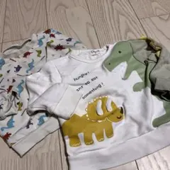 恐竜デザイン トレーナー 90cm 2枚セット