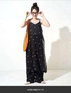 フリークスストア　花柄刺繍キャミワンピース