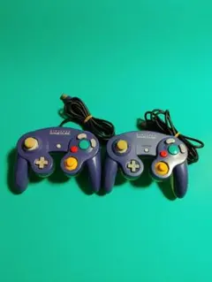 ゲームキューブコントローラー　クリア×バイオレット　セット