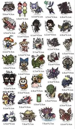 モンスターハンター MONSTER HUNTER シール ステッカー 34枚