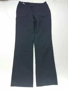 ★メンズスラックスパンツ ブラック系 ウール混 プリーツ加工 No.6515