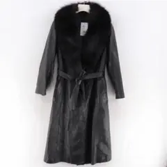 00s fox fur leather coat ファーレザーコート