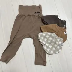 コニー ズボン スタイ セット ブラウン