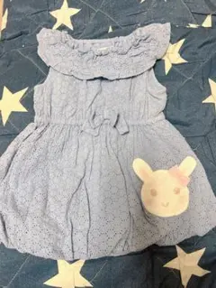 クーラクール♡80 ノースリーブ　レース　バルーンワンピース　夏服　うさぎのサムネイル