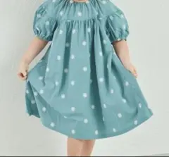 ペアマノン　花柄総刺繍ボリュームワンピース