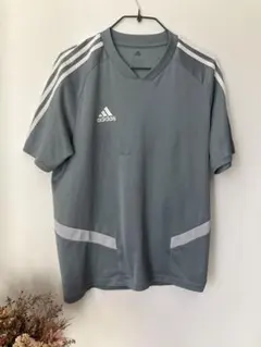 adidas アディダス　グレー　ジャージ　上　スポーツT スポーツウェア