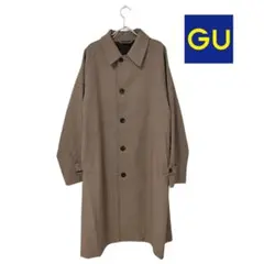 【美品】 GU チェスターコート ブラウン チェック柄 Lサイズ メンズ