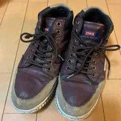 EDWIN スニーカー ハイカット ボルドー レッドブラウン スニーカーのサムネイル