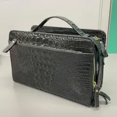 未使用級✨JRA エレファント 象革 セカンドバッグ 長財布 ダブルジップ