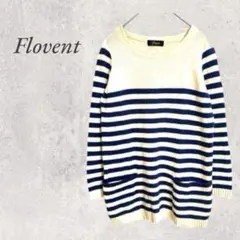 Flovent /ボーダーニット/ネイビー/アイボリー/ポケット/No.1034